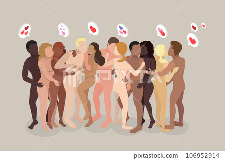 3D Isometric Flat Vector Conceptual Illustration of Polyamory 106952914