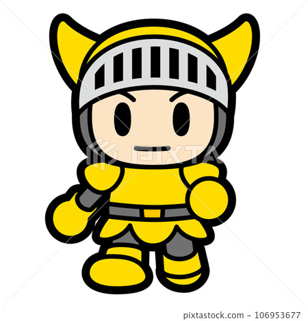 Game style warrior character walking right foot 106953677