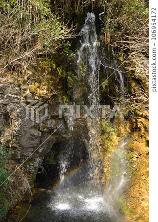 Inazumi underwater limestone cave rainbow waterfall Inazumi underwater limestone cave rainbow waterfall 106954172