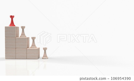 The chess on cube wood for Business concept 3d rendering The chess on cube wood for Business concept 3d rendering 106954390