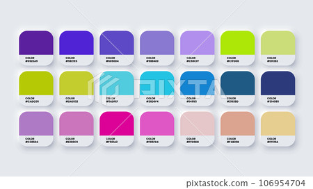 Color Palette, Colour Swatches in RGB, HEX Colors, Bright Colour in HEX Codes Catalog, Paint Palette, Colorful Tones Color Palette, Colour Swatches in RGB, HEX Colors, Bright Colour in HEX Codes Catalog, Paint Palette, Colorful Tones 106954704