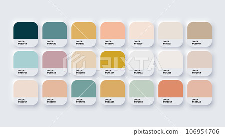 Color Palette, Colour Swatches in RGB, HEX Colors, Bright Colour in HEX Codes Catalog, Paint Palette, Colorful Tones Color Palette, Colour Swatches in RGB, HEX Colors, Bright Colour in HEX Codes Catalog, Paint Palette, Colorful Tones 106954706