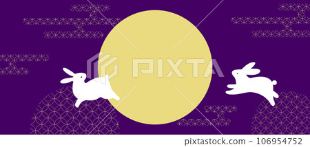 15th night moon-viewing rabbit illustration mid-autumn harvest moon 15th night moon-viewing rabbit illustration mid-autumn harvest moon 106954752