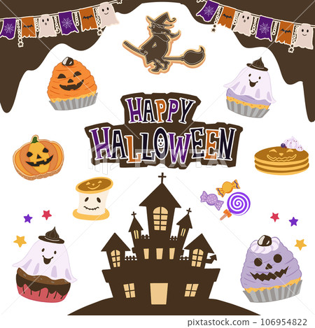 Halloween cake background white Halloween cake background white 106954822