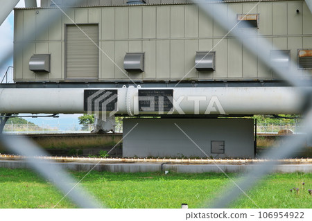 Radio telescope parabolic antenna installed on the plateau of Nagano Prefecture 106954922