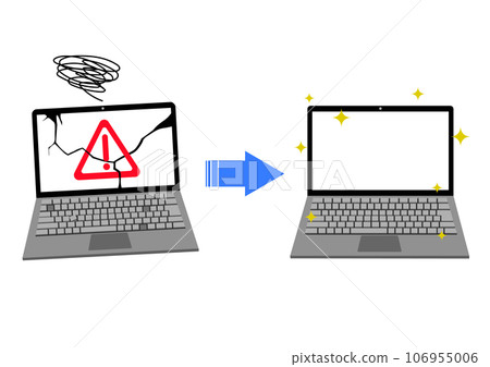 Replace your broken laptop with a new one 106955006