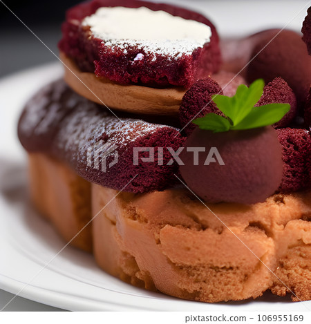 Patit gateau delicious dessert chocolate cakes, pudding melted syrup chocolate pie tasty 106955169