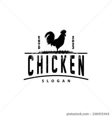 Chicken Logo, For Roast Chicken Restaurant, Farm Vector, Simple Minimalist Design For Restaurant Food Business Chicken Logo, For Roast Chicken Restaurant, Farm Vector, Simple Minimalist Design For Restaurant Food Business 106955443