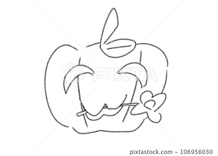 pumpkin with flowers in its mouth pumpkin with flowers in its mouth 106956030