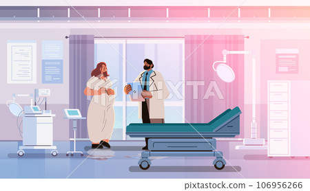 happy pregnant woman visiting doctor pregnancy motherhood expectation gynecology consultation concept 106956266