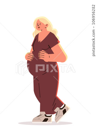 happy pregnant woman future mom hugging belly with arms pregnancy motherhood expectation concept vertical happy pregnant woman future mom hugging belly with arms pregnancy motherhood expectation concept vertical 106956282