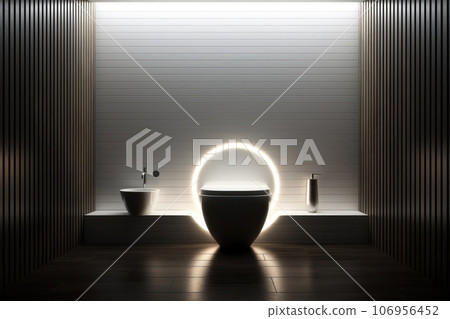 Clean shiny toilet on a simple clean minimalist toilet background. Clean shiny toilet on a simple clean minimalist toilet background. 106956452
