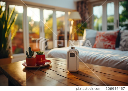 air humidity sensor on a table with flowers 106956467