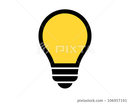 Simple light bulb icon Simple light bulb icon 106957191