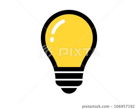 Simple light bulb icon Simple light bulb icon 106957192