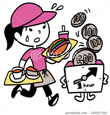 working for an hourly wage working for an hourly wage 106957302