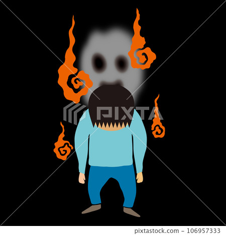 A depressed person possessed by an evil spirit 106957333