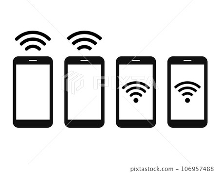 智能手機和 Wi-Fi 圖標集 106957488