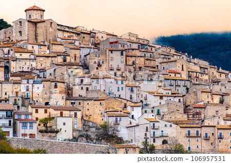 Castel del Monte village in Abruzzo Gran Sasso National Park - Italy Castel del Monte village in Abruzzo Gran Sasso National Park - Italy 106957531