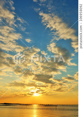 Autumn dusk and sea Autumn dusk and sea 106958092