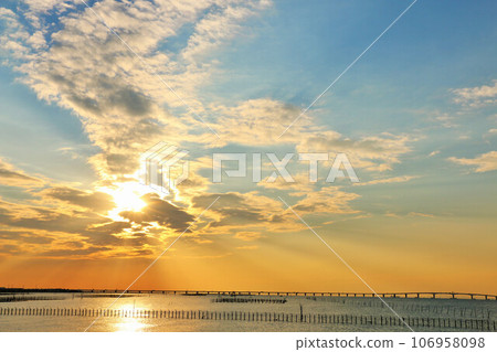 Autumn dusk and sea Autumn dusk and sea 106958098