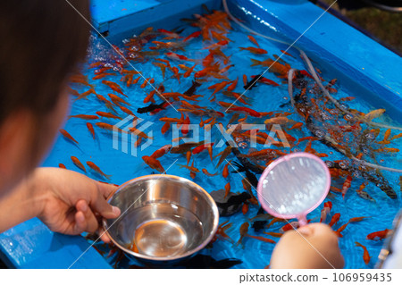 撈金魚、夏天、暑假圖像剪裁(夏日祭) 撈金魚、夏天、暑假圖像剪裁(夏日祭) 106959435