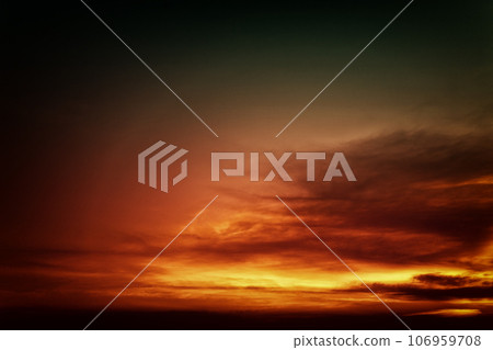Red dramatic sky at sunset. Sky texture. Abstract nature background 106959708