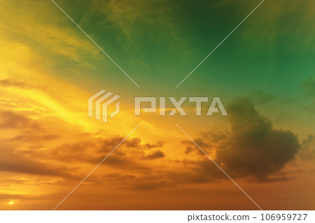 Colorful cloudy sky at sunset. Gradient color. Sky texture. Abstract nature background Colorful cloudy sky at sunset. Gradient color. Sky texture. Abstract nature background 106959727
