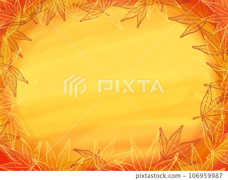 Watercolor horizontal background illustration maple 106959987