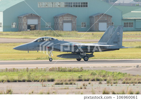 Air Self-Defense Force 303rd Squadron F-15J Eagle taxiing Air Self-Defense Force 303rd Squadron F-15J Eagle taxiing 106960061