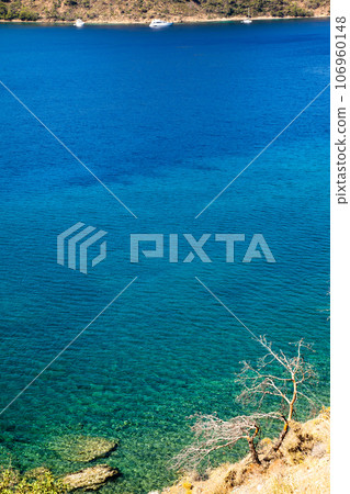 With its blue sea water texture and wonderful nature, Datca beaches, Mugla Turkey With its blue sea water texture and wonderful nature, Datca beaches, Mugla Turkey 106960148