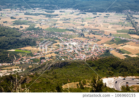 View from above of Gokova Bay, touristic area in Mugla province, Turkey, June 30 2023 106960155
