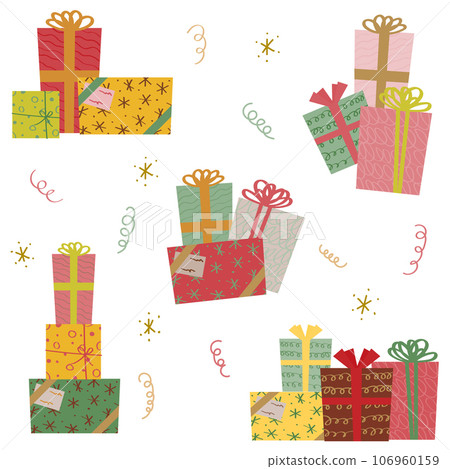 Illustration set of colorful gift boxes 106960159