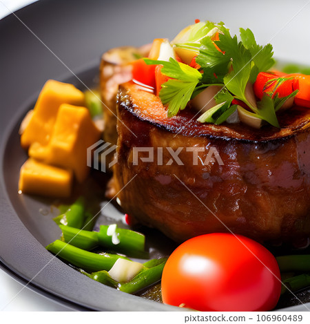 Beef Leg Slice with marrow tasty, steak Ossobuco alla Milanese with vegetable Beef Leg Slice with marrow tasty, steak Ossobuco alla Milanese with vegetable 106960489
