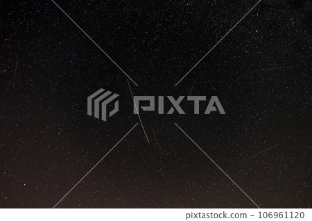 Night sky with stars - Perseids. Background for space exploration and night photography. 106961120