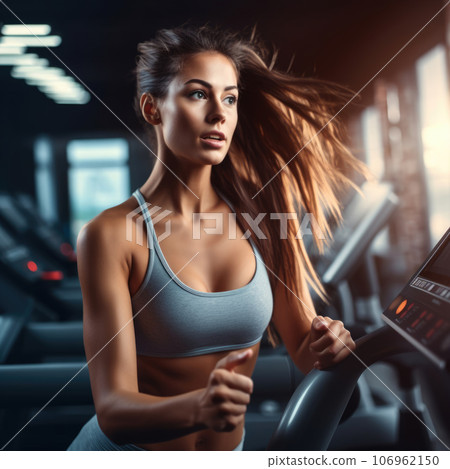 Close up image of attractive fit woman in the gym Close up image of attractive fit woman in the gym 106962150