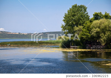 Ulubat or Uluabat Lake Golyazi surroundings in Bursa, Turkey, wonderful lake views, June 25 2023 Ulubat or Uluabat Lake Golyazi surroundings in Bursa, Turkey, wonderful lake views, June 25 2023 106962223