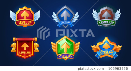 Set of level up badges 106963356