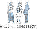 three women chatting 106963975