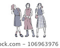 three women chatting 106963976