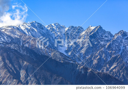 從白馬岩岳看到的白馬三山 106964099