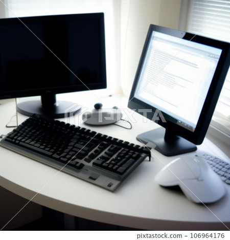 illustration of office computer 106964176
