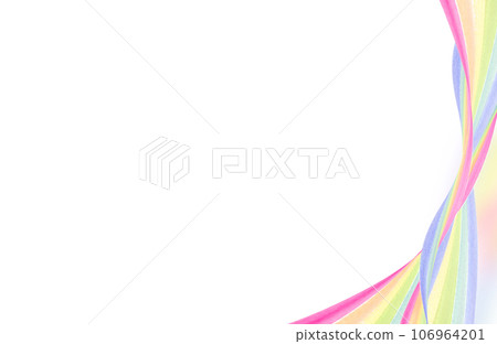 彩虹色線條背景素材流線型圖片 106964201