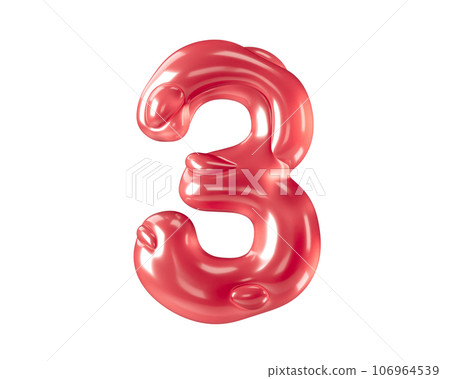 Digit made of bizarre balloons Digit made of bizarre balloons 106964539