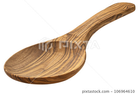 Wooden spoon isolated on white background, full depth of field 106964610