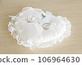 Wedding ring and ring pillow 106964630