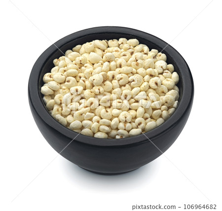 Puffed millet isolated on white background 106964682
