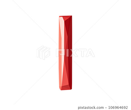 Letters made of low poly red material 106964692