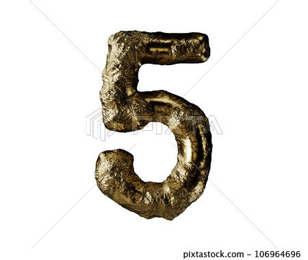 Digit made of raw gold Digit made of raw gold 106964696