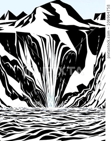 Towards the Top. Snow Capped Mountains Vector 106964758